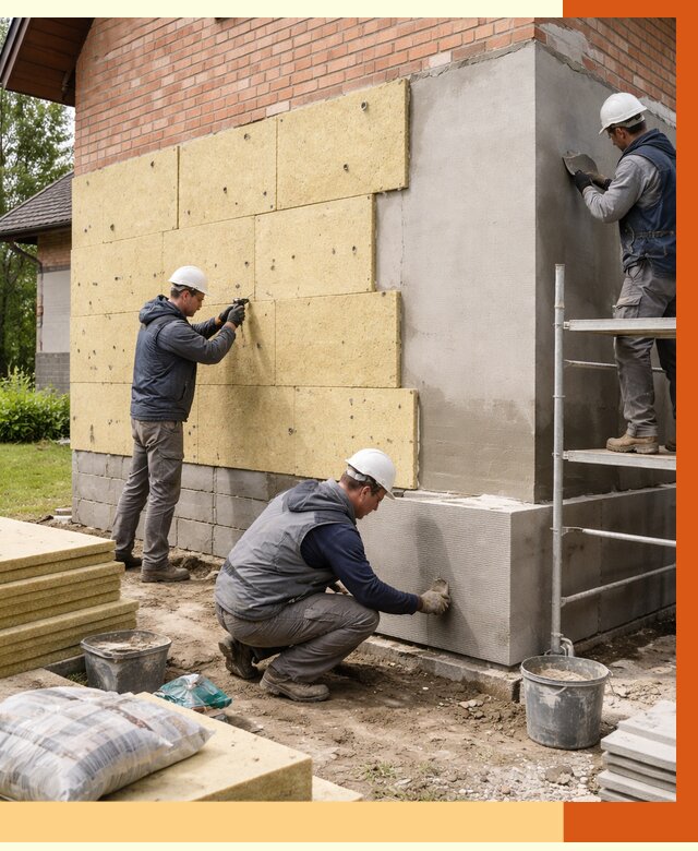 Утепление частного дома в Красном Сулине под ключ от 7655 руб/м2 — недорого | ТепломастерКрл