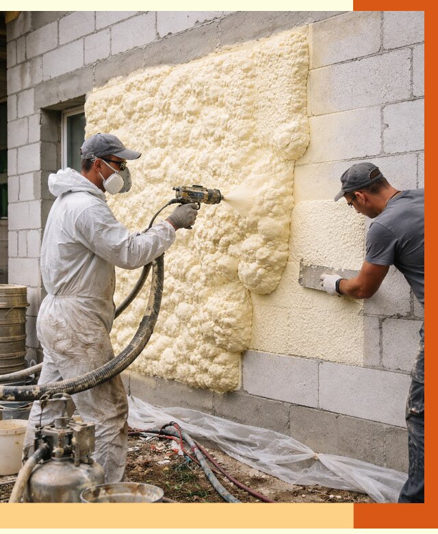 Утепление дома из газобетона ППУ в Красном Сулине от 4899 руб./м² под ключ | ТепломастерКрл