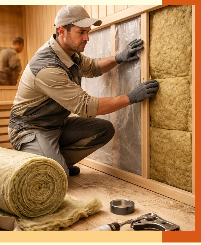 Утепление сауны изнутри в Красном Сулине от 6634 руб. за м2 | ППУ, под ключ — ТепломастерКрл