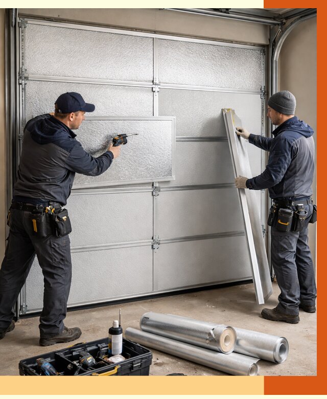 Утепление гаражных ворот в Красном Сулине от 8012 руб/м2 — надежно и быстро | ТепломастерКрл