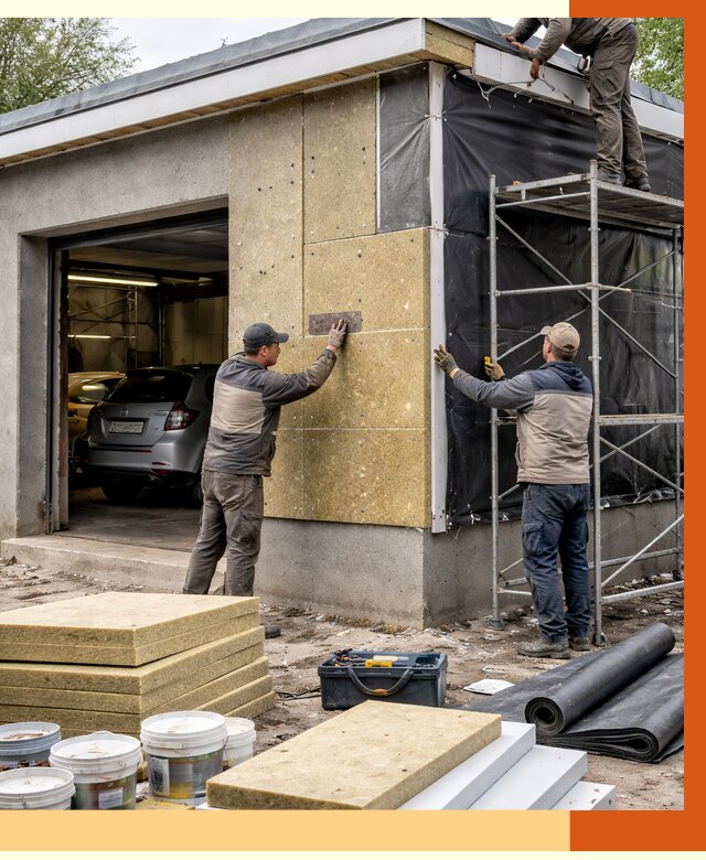 Утепление автосервиса в Красном Сулине ппу, пеноизоляция, от 14799 руб/м2 — ТепломастерКрл