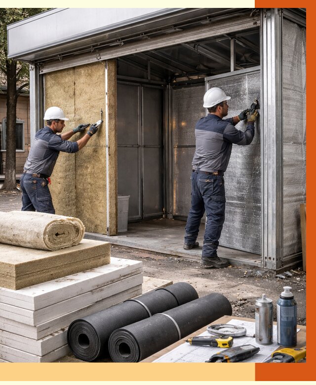 Утепление павильона шаурма в Красном Сулине под ключ от 1225 руб. за м² | ТепломастерКрл