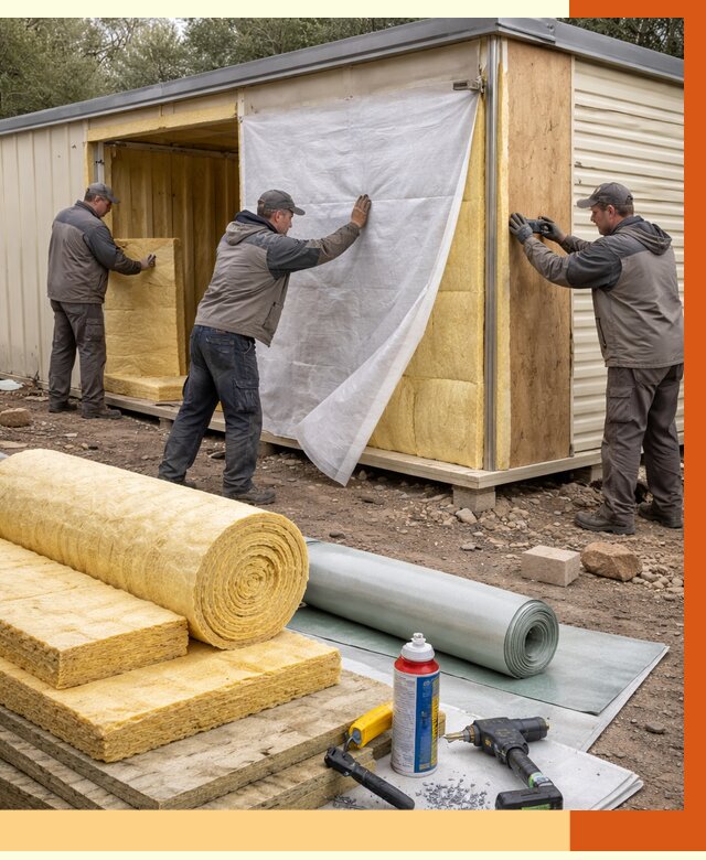 Утепление строительной бытовки в Красном Сулине от 12758 руб. под ключ | ТепломастерКрл