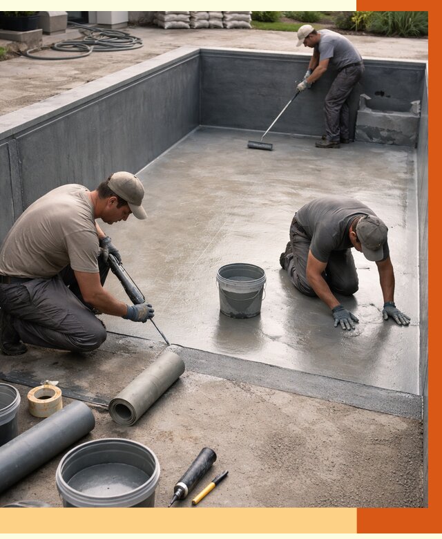 Профессиональная гидроизоляция бассейна в Красном Сулине от 6634 руб. за м2 | ТепломастерКрл